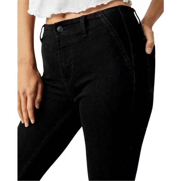 New Free People We the Free Level Up Slit Bootcut flare Jeans western country 26 - Picture 7 of 16